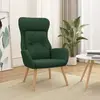 Image de vidaXL Chaise de relaxation Vert foncé Tissu