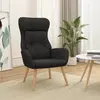 Image de vidaXL Chaise de relaxation Noir Tissu