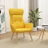 Image de vidaXL Chaise de relaxation Jaune moutarde Tissu