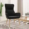 Image de vidaXL Chaise de relaxation Noir Velours