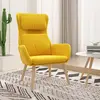 Image de vidaXL Chaise de relaxation Jaune moutarde Velours
