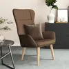 Image de vidaXL Chaise de relaxation Marron Tissu