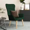 Image de vidaXL Chaise de relaxation Vert foncé Tissu