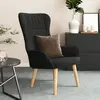 Image de vidaXL Chaise de relaxation Noir Tissu