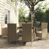 Image de vidaXL Ensemble à manger d'extérieur 7 pcs coussins Résine tressée