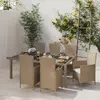 Image de vidaXL Ensemble à manger d'extérieur 7 pcs coussins Résine tressée