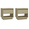 Image de Lot de 2 tables de chevet en chêne Sonoma 45 x 34 x 44 cm
