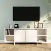 Image de vidaXL Meuble TV blanc 130x35x50 cm bois d'ingénierie