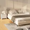 Image de vidaXL Tables de chevet 2 pcs blanc 45x34x44,5 cm bois d'ingénierie