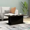 Image de vidaXL Table basse noir 102x55,5x40 cm bois d'ingénierie