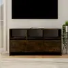 Image de vidaXL Meuble TV Chêne fumé 102x37,5x52,5 cm Bois d'ingénierie