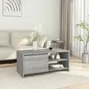 Image de vidaXL Table basse Sonoma gris 102x50x45 cm Bois d'ingénierie