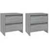 Image de vidaXL Table de chevet 2 pièces Gris Sonoma 45 x 34,5 x 44,5 cm en aggloméré