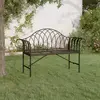 Image de vidaXL Banc de jardin 2 places 128 cm Noir Acier