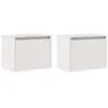 Image de Armoires murales 2 pcs Blanc 45x30x35 cm Bois de pin massif