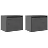 Image de Armoires murales 2 pcs Gris 45x30x35 cm Bois de pin massif