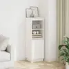 Image de vidaXL Buffet haut Blanc 37x34x110 cm Bois massif de pin