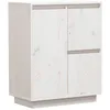 Image de Buffet blanc en pin massif 60x34x75 cm