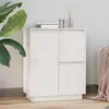 Image de vidaXL Buffet Blanc 60x34x75 cm Bois massif de pin