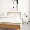 Image de vidaXL Tables de chevet 2 pcs Blanc 35x34x32 cm Bois de pin solide