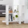 Image de vidaXL Bibliothèque/Séparateur de pièce Blanc brillant 100x30x87 cm