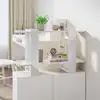 Image de vidaXL Bibliothèque/Séparateur de pièce Blanc brillant 80x30x51 cm