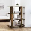 Image de vidaXL Bibliothèque/Séparateur de pièce Chêne fumé 100x30x123,5 cm