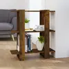 Image de vidaXL Bibliothèque/Séparateur de pièce Chêne fumé 80x30x87 cm