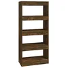 Image de Bibliothèque/Cloison Chêne fumé 60x30x135 cm Bois d'ingénierie