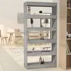 Image de vidaXL Bibliothèque/Séparateur de pièce Sonoma gris Bois d'ingénierie