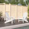 Image de vidaXL Chaises de jardin Adirondack lot de 2 PEHD Blanc