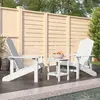 Image de vidaXL Chaises de jardin Adirondack avec table PEHD Blanc