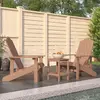 Image de vidaXL Chaises de jardin Adirondack avec table PEHD Marron