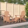 Image de vidaXL Chaises de jardin Adirondack repose-pied et table PEHD Marron