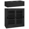 Image de vidaXL Armoire à portes coulissantes avec jardinière Anthracite Acier