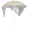 Image de vidaXL Parasol de plage avec parois latérales sable 215 cm