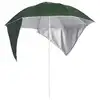 Image de vidaXL Parasol de plage avec parois latérales vert 215 cm