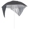 Image de vidaXL Parasol de plage avec parois latérales anthracite 215 cm