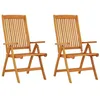 Image de vidaXL Chaises pliantes 2 pièces en bois massif d'eucalyptus