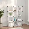 Image de vidaXL Cubes de rangement 12 pcs Transparent PP