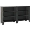 Image de vidaXL Armoires de rangement 2 pcs Gris 72x36x82 cm Métal et MDF