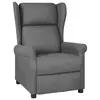 Image de vidaXL Fauteuil inclinable Gris clair Tissu