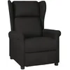 Image de vidaXL Fauteuil inclinable Noir Tissu