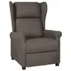 Image de vidaXL Fauteuil inclinable Marron Tissu