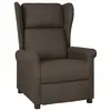 Image de vidaXL Fauteuil inclinable Marron foncé Tissu