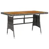 Image de vidaXL Table de jardin Gris 130x70x72 cm Résine tressée et acacia