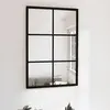 Image de vidaXL Miroir mural noir 60x40 cm métal