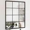 Image de vidaXL Miroir mural noir 80x60 cm métal