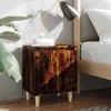 Image de vidaXL Tables de chevet et pieds en bois 2 pcs Chêne fumé 40x30x50 cm