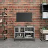 Image de vidaXL Meuble TV avec pieds en métal Sonoma gris 69,5x30x50 cm